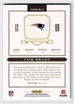 Tom Brady 2012 Prime Signatures Red Prime Proof Serial Numbered 50/99